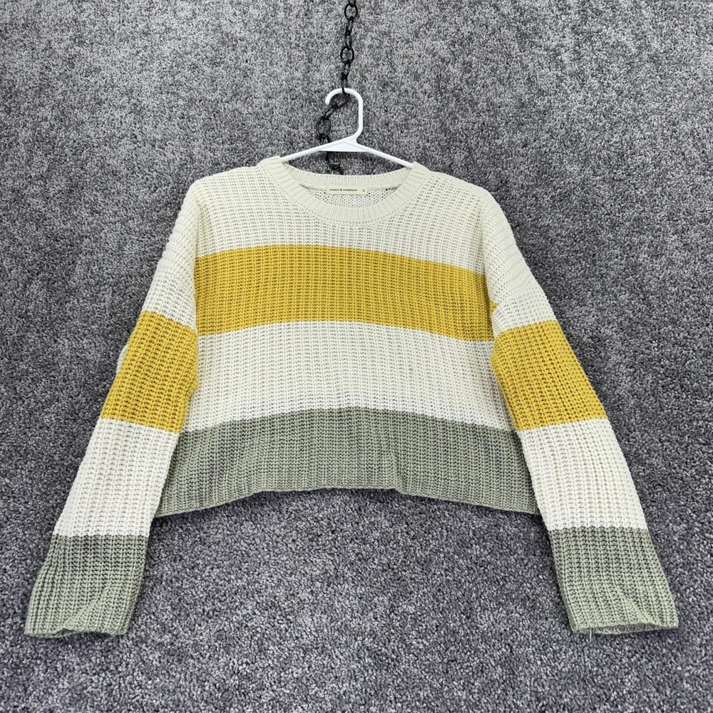 Moon & Madison Sweater Womens Small Multicolor Striped Waffle Knit Pullover